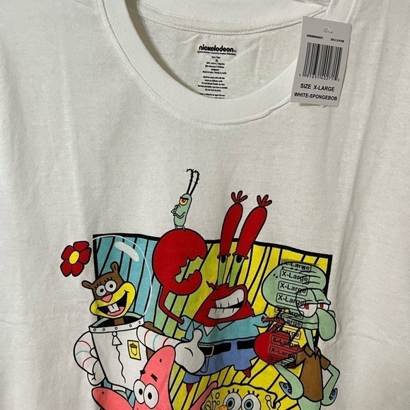 ****Donated****SPONGEBOB Classic Cartoon graphic t-shirt size XL - Picture 3 of 4